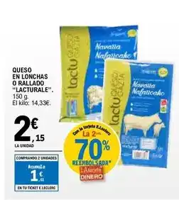 E.Leclerc Lacturale - queso en lonchas o rallado oferta