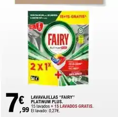 E.Leclerc Fairy - lavavajillas platinum plus oferta