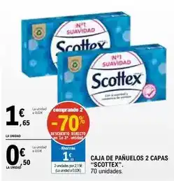 E.Leclerc Scottex - caja de panuelos 2 capas oferta