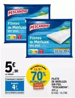 E.Leclerc Pescanova - filete de merluza sin piel oferta