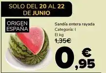 Supeco Sandía entera rayada oferta