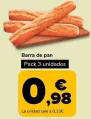Supeco Barra de pan oferta
