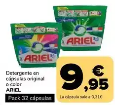 Supeco Ariel - detergente en cápsulas original o color oferta