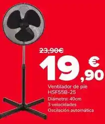 Supeco Ventilador de pie hsf55b-25 oferta