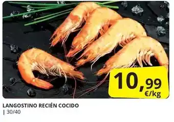 Supermercados MAS Langostino recién cocido oferta