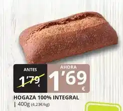 Supermercados MAS Hogaza 100% integral oferta
