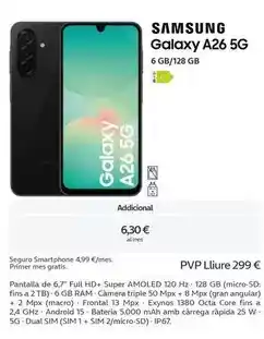 Movistar Samsung - galaxy a26 5g oferta