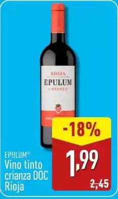 ALDI Epulum - vino tinto crianza doc rioja oferta