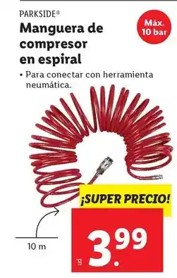 Ocine Parkside - manguera de compresor en espiral oferta