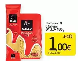 Dialprix Gallo - plumas n 3 o tallarin oferta