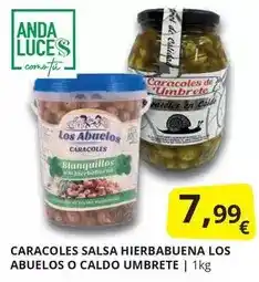 Supermercados MAS Anda - caracoles salsa hierbabuena los abuelos o caldo oferta