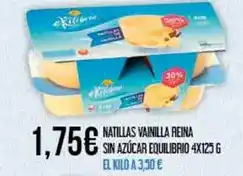 Claudio Reina - natillas vainilla reina sin azucar equilibio oferta