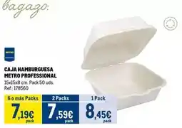 Makro Metro professional - caja hamburguesa oferta