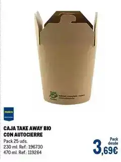 Makro Makro - caja take away bio con autocierre oferta