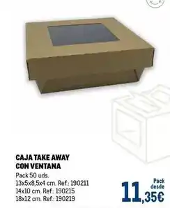 Makro Caja take away con ventana oferta