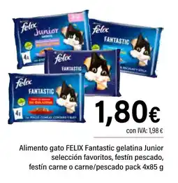 Cash Ifa FELIX Alimento gato Fantastic gelatina Junior selección favoritos, festín pescado, festín carne o carne/pescado oferta