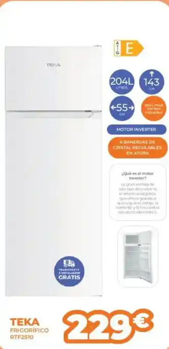 Pascual Martí TEKA Frigorífico rtf2510 oferta