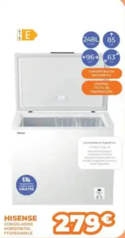 Pascual Martí HISENSE Congelador horizontal ft321d4awle oferta