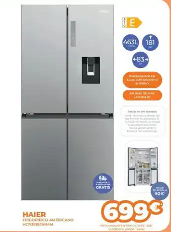 Pascual Martí HAIER Frigorífico americano hcr3818ewmm oferta