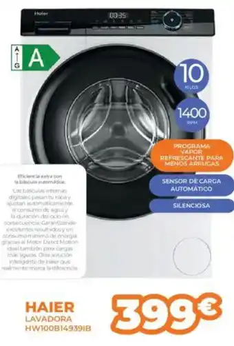 Pascual Martí HAIER Lavadora hw100b149391b oferta