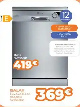 Pascual Martí BALAY Lavavajillas blanco 3vs506bp oferta