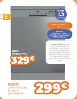 Pascual Martí BEKO Lavavajillas blanco dvn05320w oferta