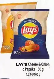 Spar Tenerife Lay's - cheese & onion o paprika oferta