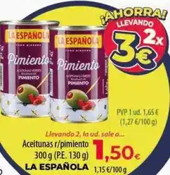 Spar Tenerife La española - aceitunas r/pimiento oferta