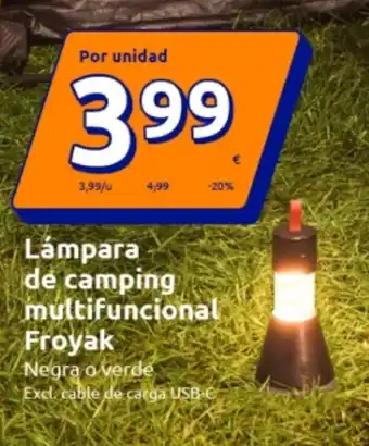 Action Lámpara de camping multifuncional Froyak oferta
