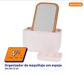 Action Organizador de maquillaje con espejo 24x16x15 cm oferta