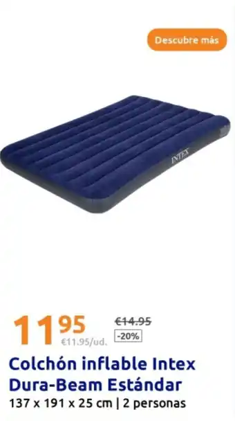 Action Colchón inflable Intex Dura-Beam Estándar 137 x 191 x 25 cm oferta