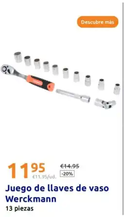 Action WERCKMANN Juego de llaves de vaso oferta