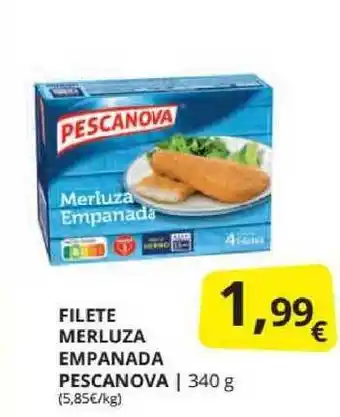 Supermercados MAS Pescanova Filete Merluza Empanada 340g oferta
