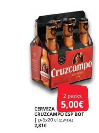 Supermercados MAS Cruzcampo Cerveza Esp Bot oferta