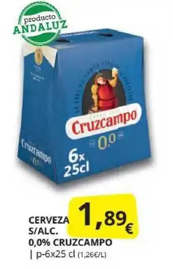 Supermercados MAS Cruzcampo Cerveza S-alc. 0.0% 6x25cl oferta