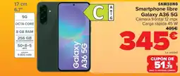 Carrefour SAMSUNG Smartphone libre Galaxy A36 5G Cámara frontal 12 mpx oferta