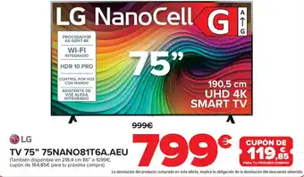 Carrefour LG Tv 75" 75nano81t6a.aeu oferta