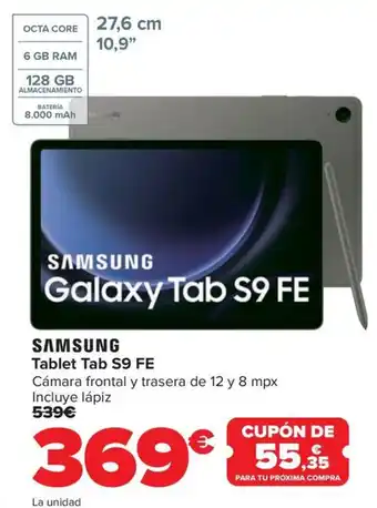 Carrefour SAMSUNG Galaxy Tab S9 FE oferta