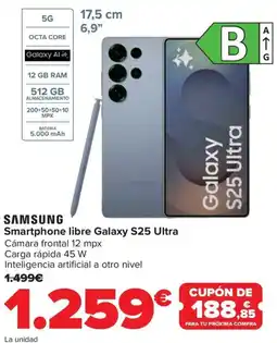 Carrefour SAMSUNG Smartphone libre Galaxy S25 Ultra oferta