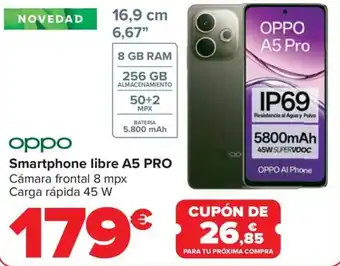 Carrefour OPPO Smartphone libre A5 PRO oferta