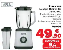 Carrefour TAURUS Batidora Optima Go JB1504XC oferta