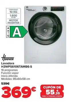 Carrefour HOOVER Lavadora H3WPS6106TAMB6-S oferta