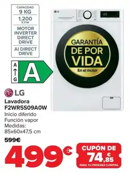 Carrefour LG Lavadora F2WR5S09AOW oferta