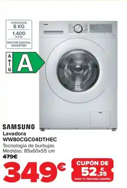 Carrefour SAMSUNG Lavadora WW80CGC04DTHEC oferta