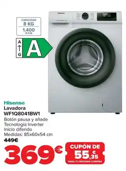 Carrefour HISENSE Lavadora WF1Q8041BW1 oferta