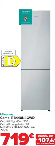 Carrefour HISENSE Combi RB440N4GWD oferta