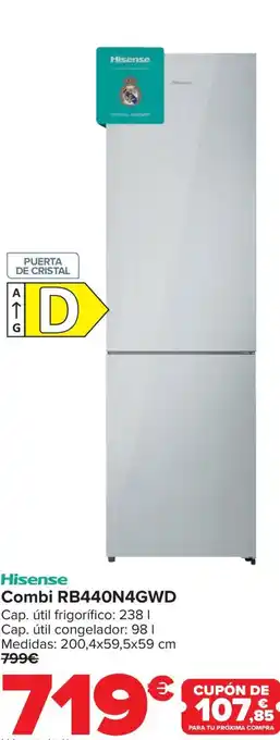 Carrefour HISENSE Combi RB440N4GWD oferta