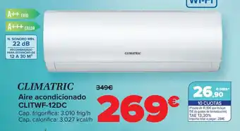 Carrefour CLIMATRIC Aire acondicionado CLITWF-12DC oferta