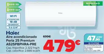Carrefour HAIER Aire acondicionado Perla 25 Premium AS25PBPHRA-PRE oferta