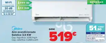 Carrefour MIDEA Aire acondicionado Solstice 3,5 KW oferta